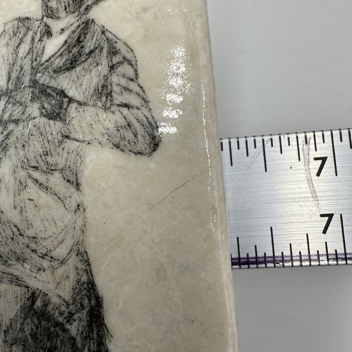 IMPERATOR UPHA Chapter 10 Fine Art in Stone Horseman Sketch 6x6 Tile Kim Marie