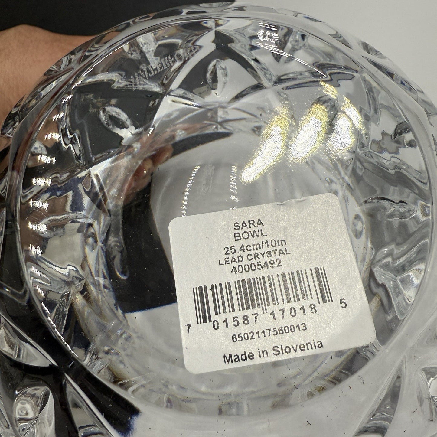 Waterford Crystal Sara 10" Fan Cut Fruit or Centerpiece Bowl w/ Box & Tags MINT