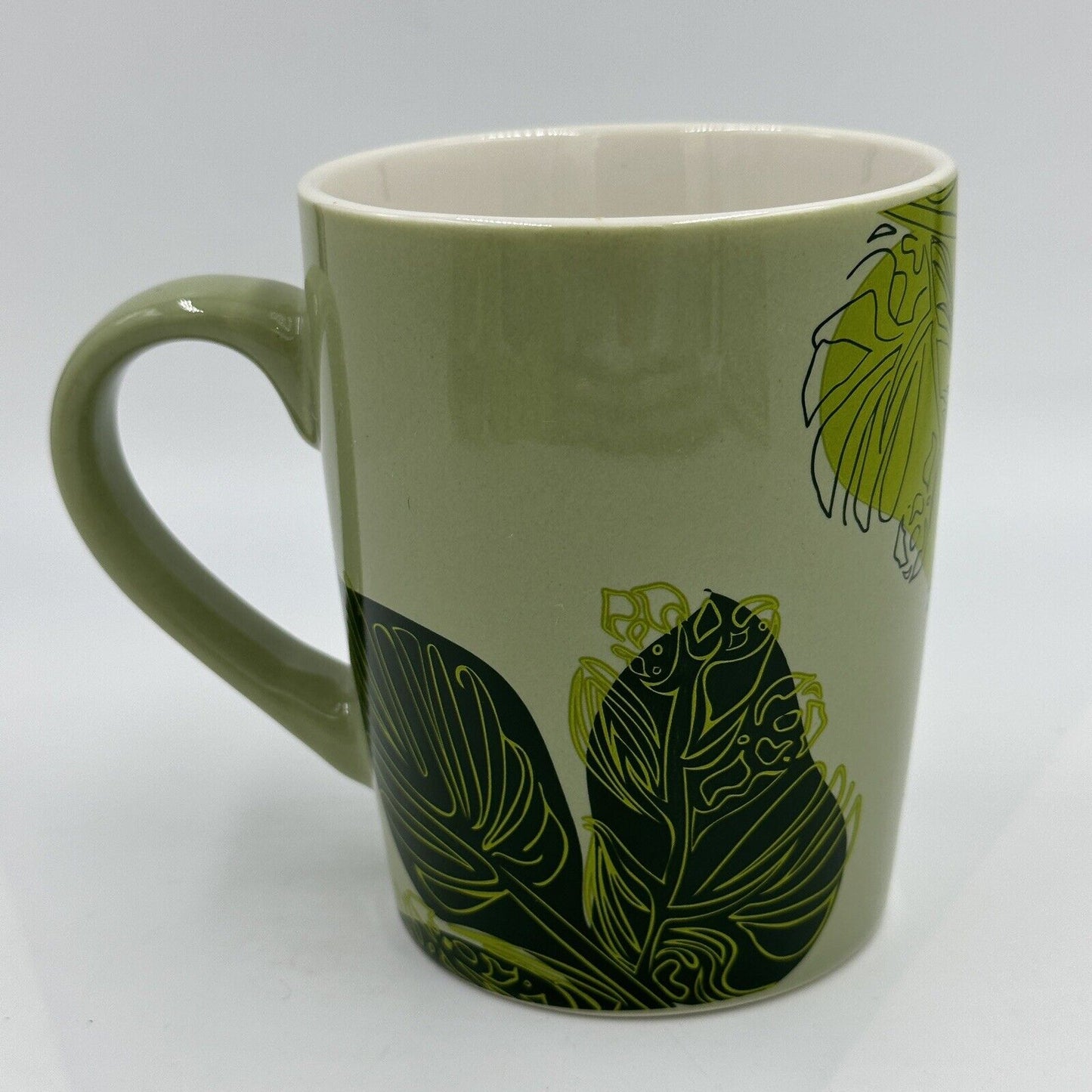 Starbucks Coffee Mug Cup 2021 Green Leaf Mermaid 10 Fl Oz 4"