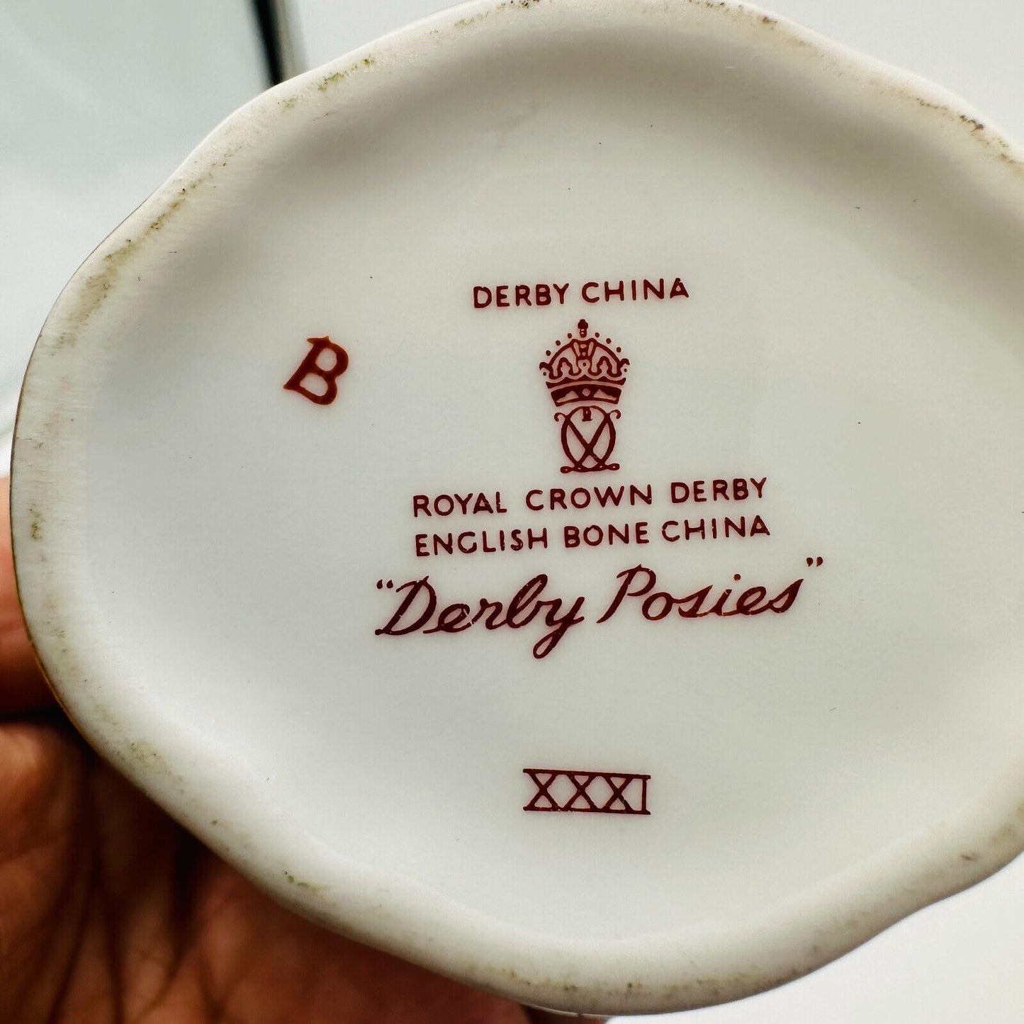 Royal Crown Derby Derby Posies Creamer with Square Dish Porcelain England Home