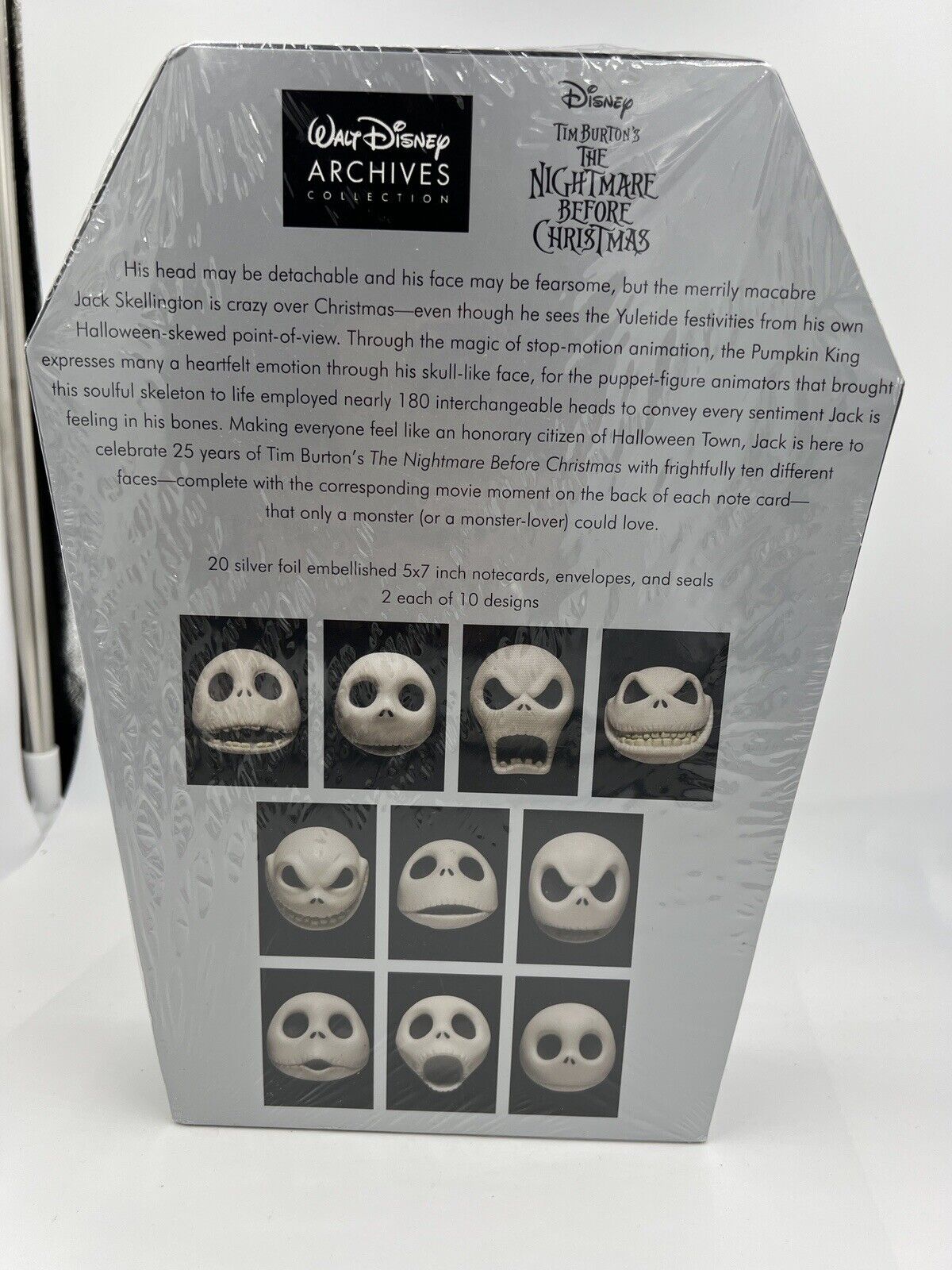 Tim Burtons Nightmare Before Christmas 20 notecards & envelopes Sealed Disney