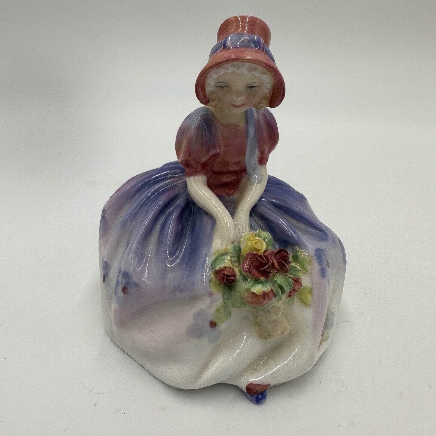 Royal Doulton Monica HN-1467 Porcelain Figurine Handpainted Antique Flowers