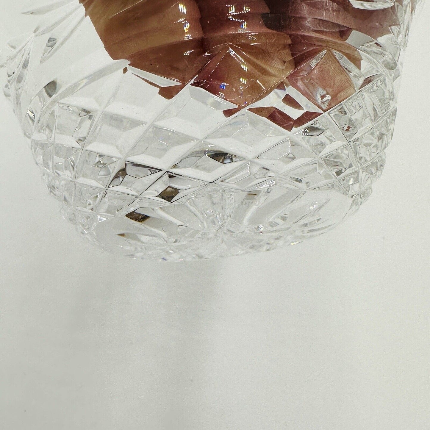 Waterford Crystal Glandore Round Finger Bowl Laurel Leaves Cut Glass 5 in Decor