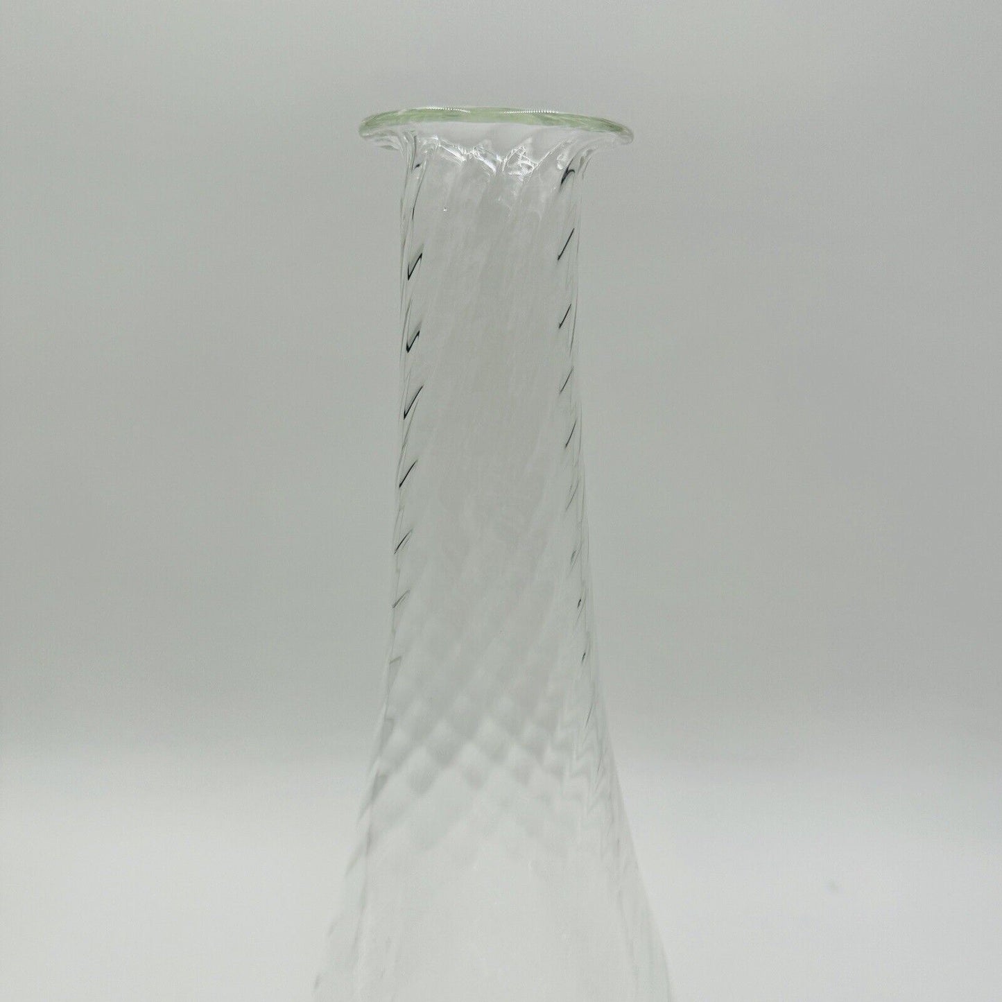 Villeroy & Boch Crystal Glass Swirl Flower Vase Tall 13”