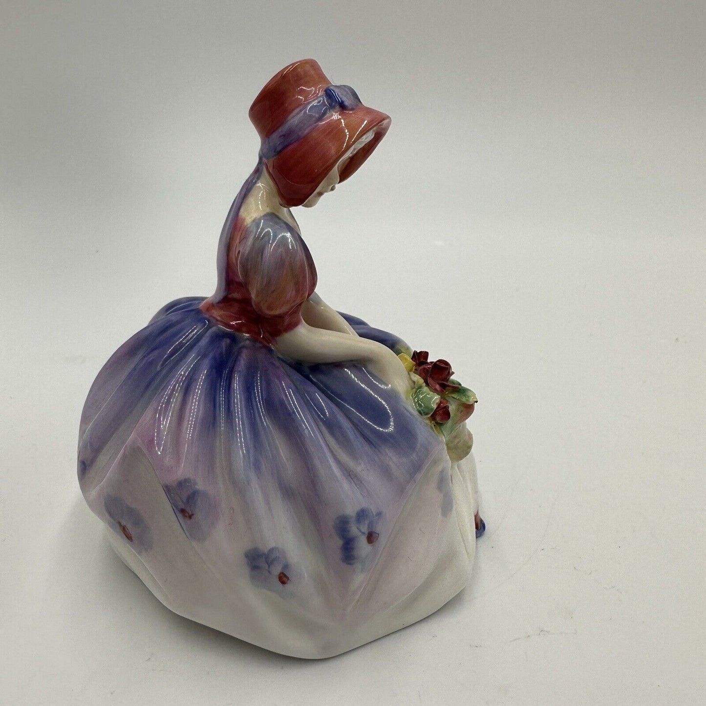 Royal Doulton Monica HN-1467 Porcelain Figurine Handpainted Antique Flowers