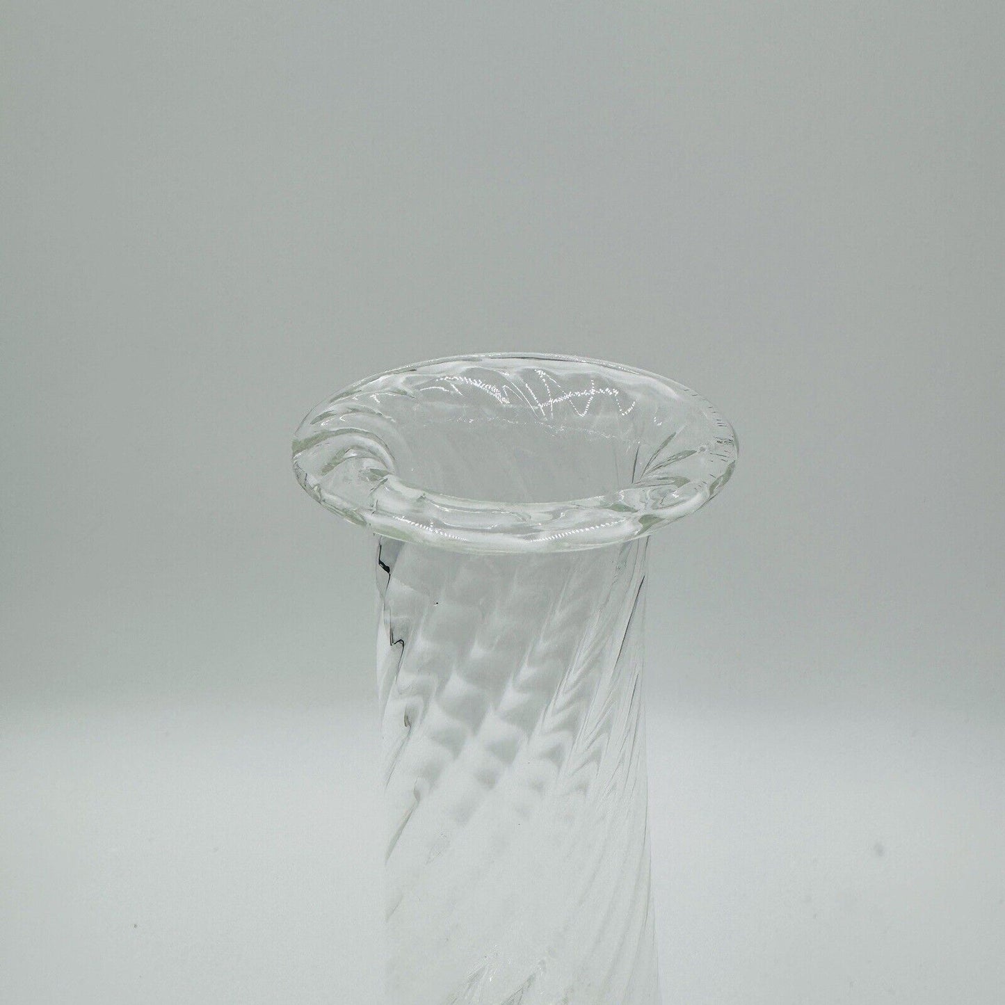 Villeroy & Boch Crystal Glass Swirl Flower Vase Tall 13”