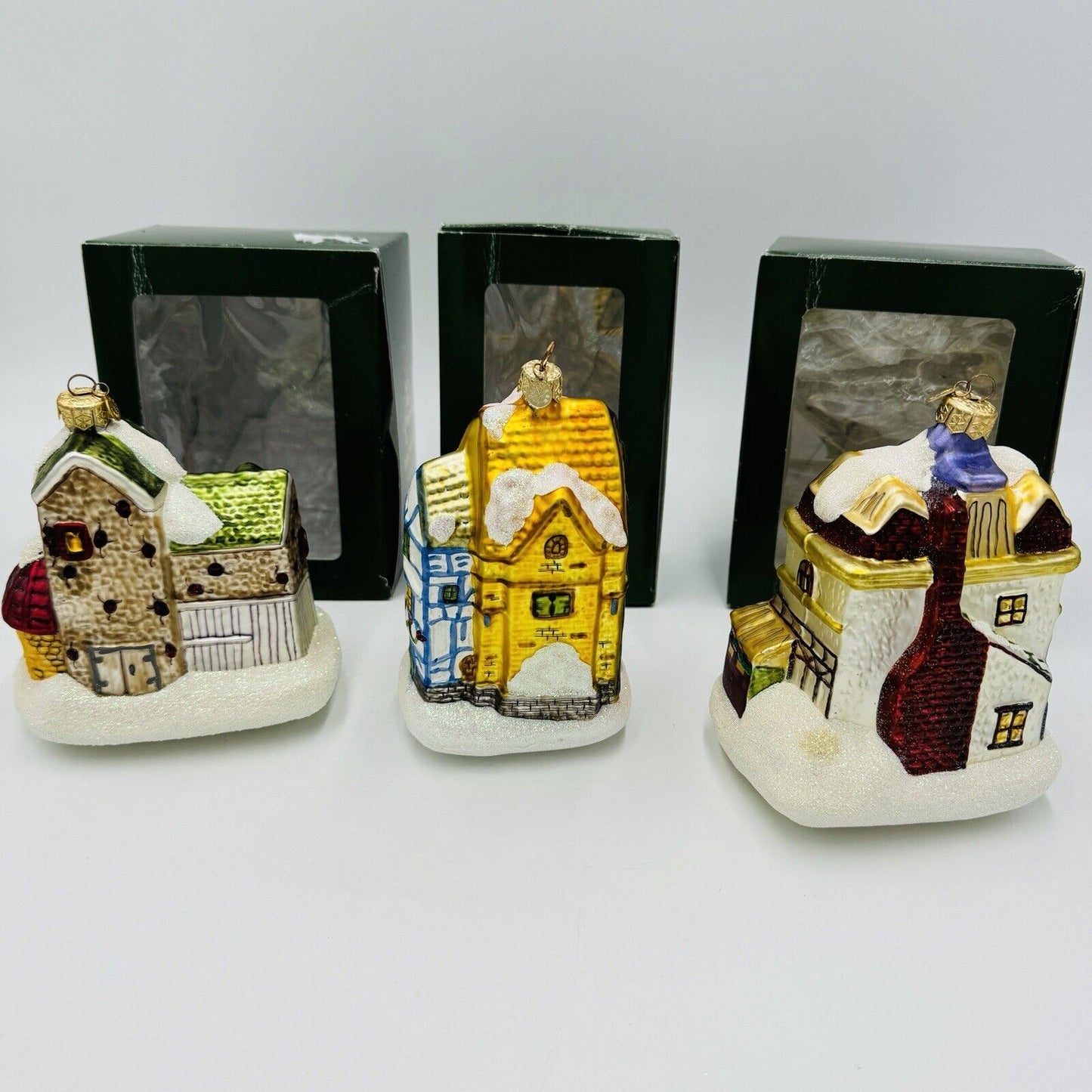 Department 56 Night Before Christmas Dickens Village Glass Ornaments