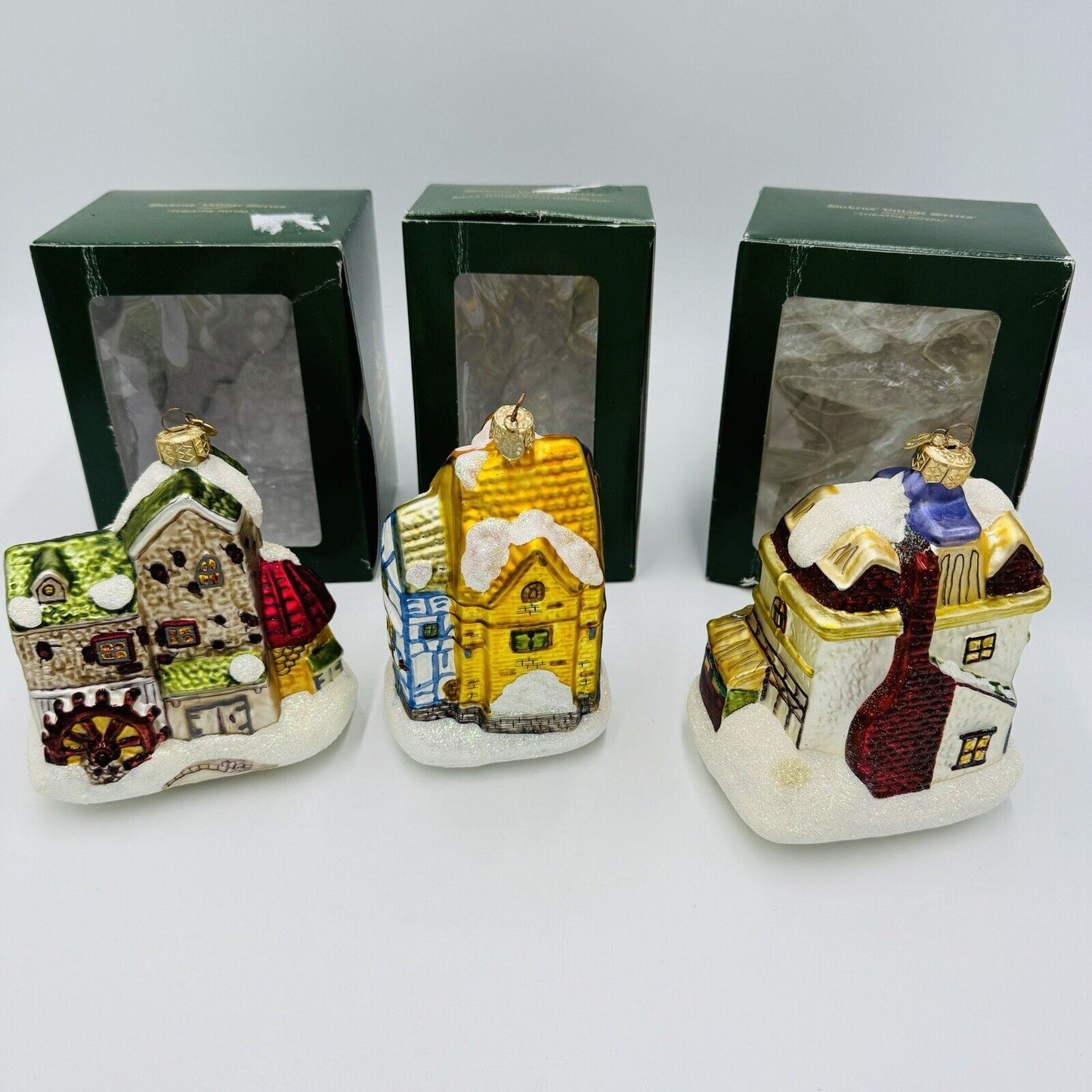 Department 56 Night Before Christmas Dickens Village Glass Ornaments