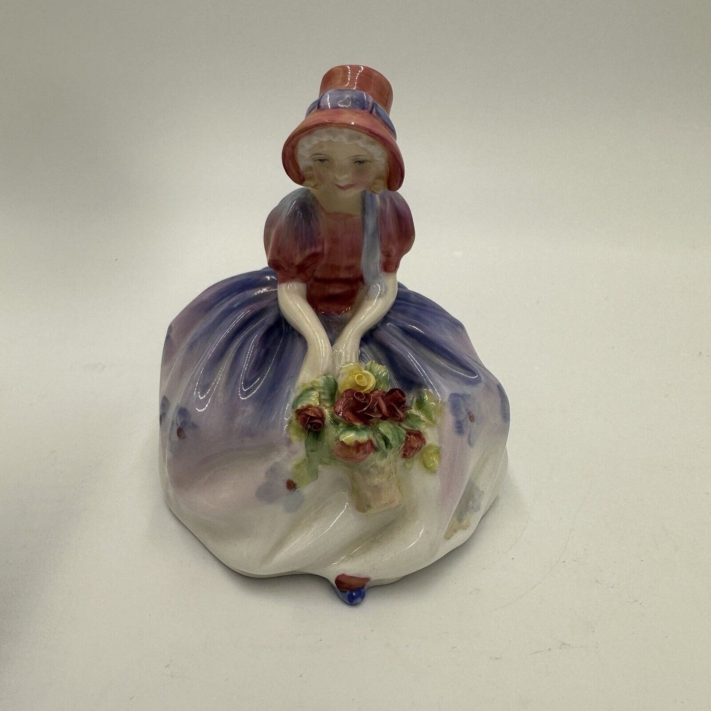Royal Doulton Monica HN-1467 Porcelain Figurine Handpainted Antique Flowers