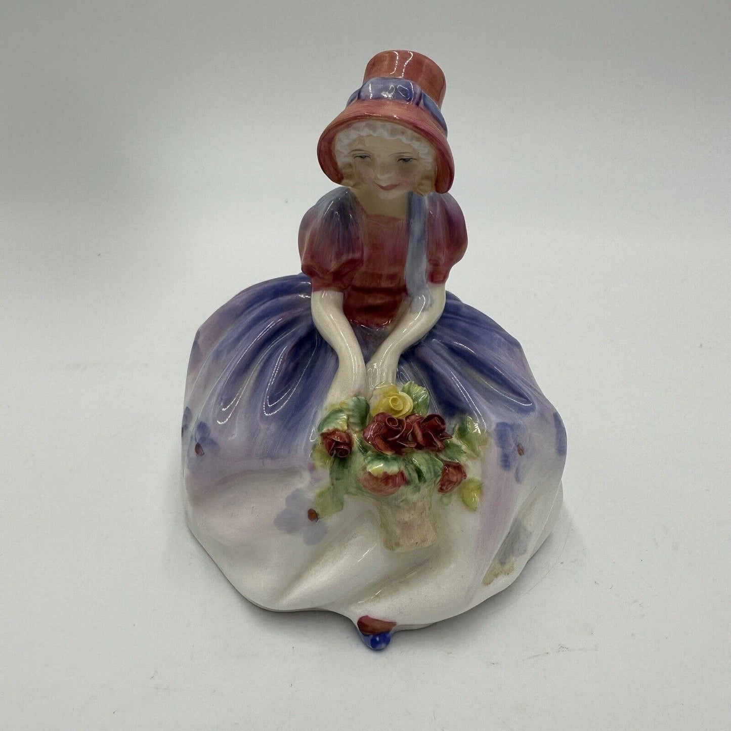 Royal Doulton Monica HN-1467 Porcelain Figurine Handpainted Antique Flowers