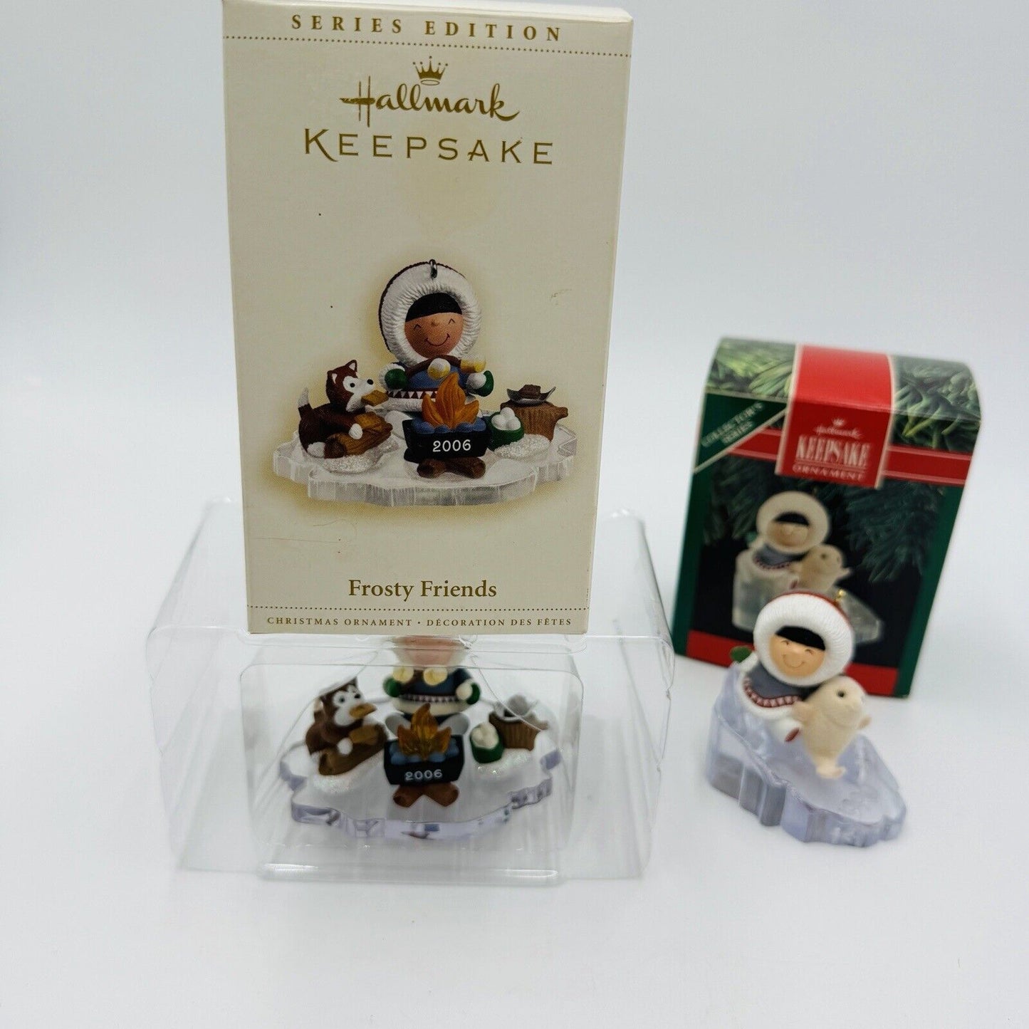 Hallmark Frosty & Friends 2006 & 1990 Christmas Ornaments