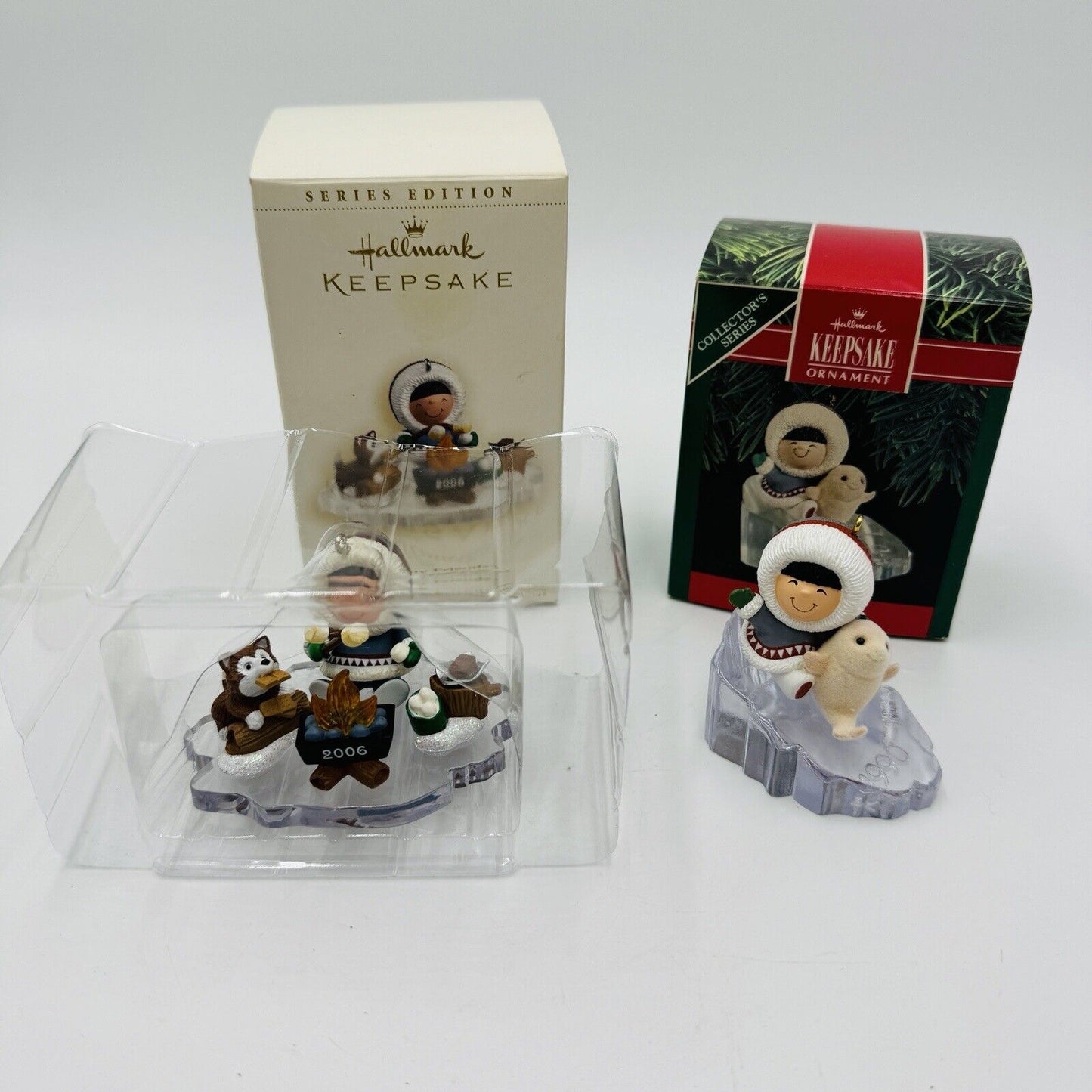 Hallmark Frosty & Friends 2006 & 1990 Christmas Ornaments