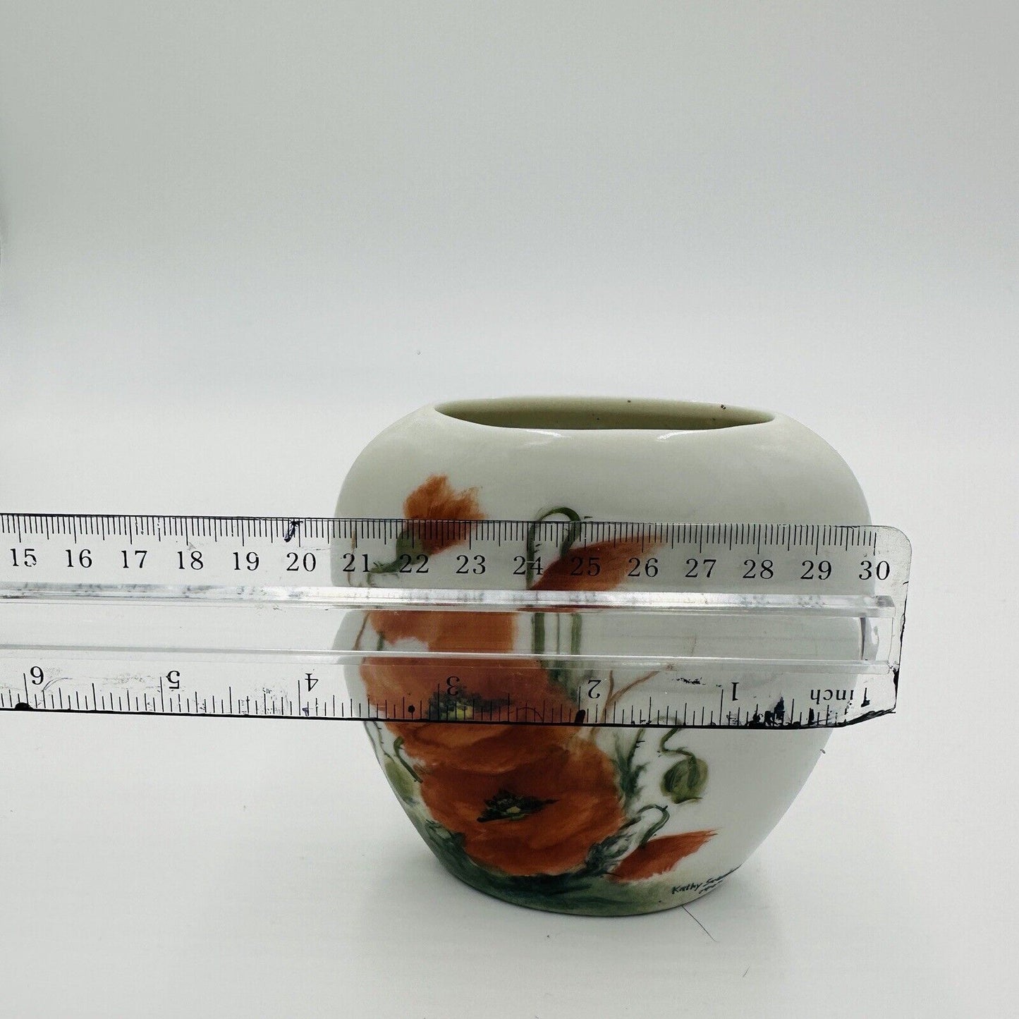 Svendsen’s Miniature Vase Floral Blossom Hand Painted Signed Home Decor Designs