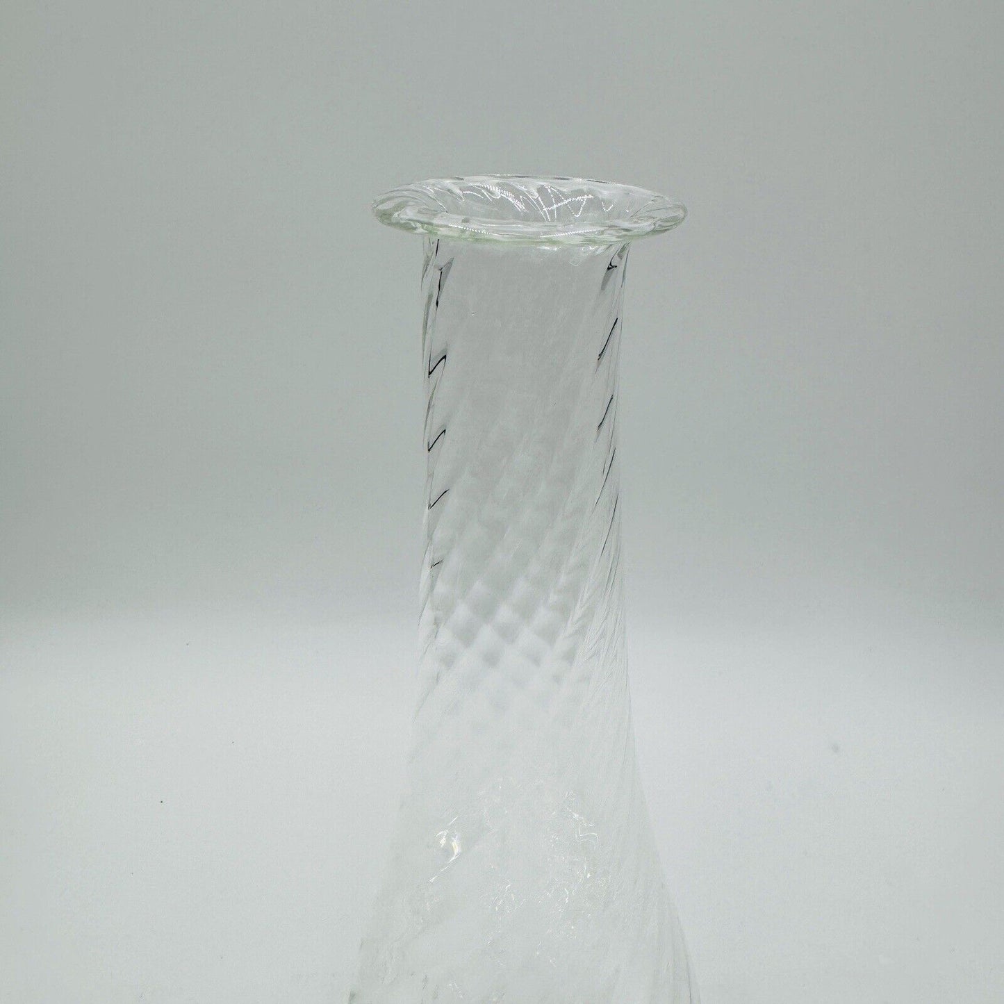 Villeroy & Boch Crystal Glass Swirl Flower Vase Tall 13”