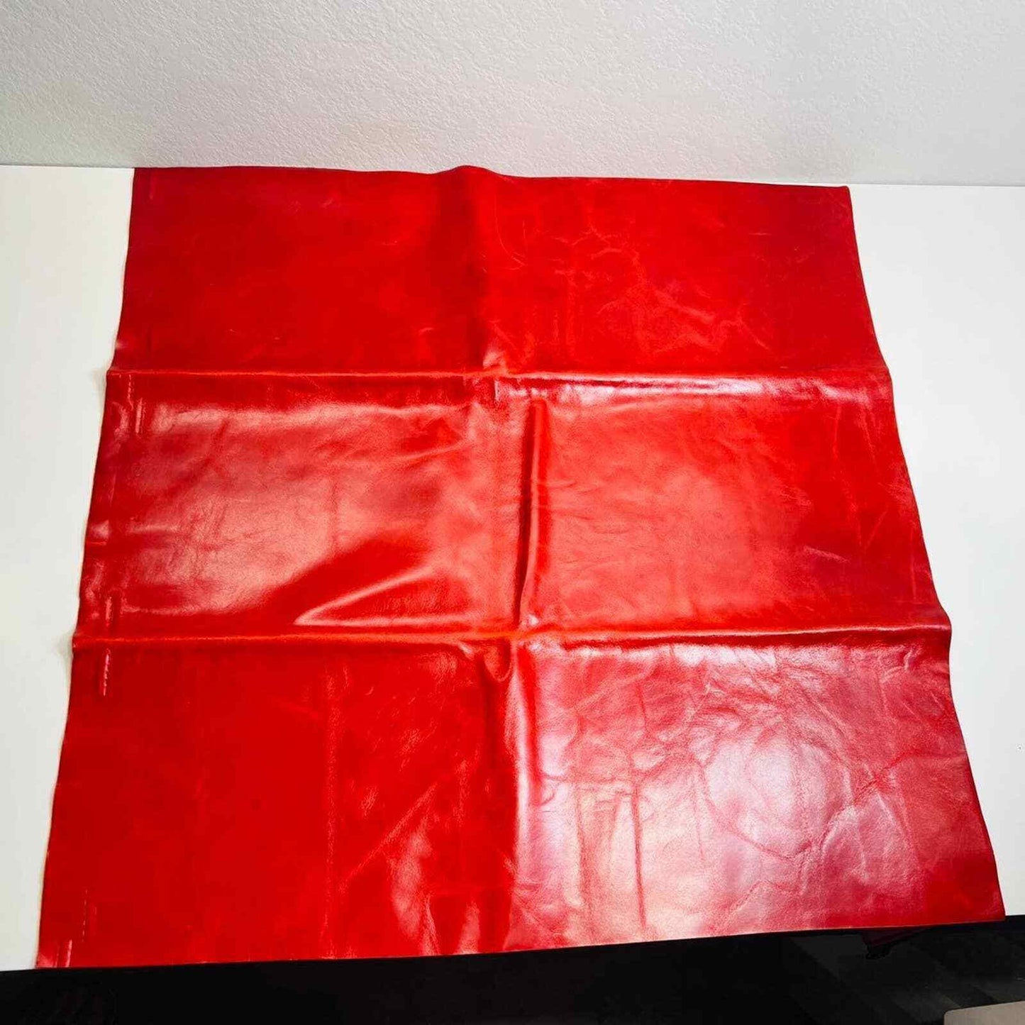 Cambridge Leather Collection Sample 23" x 24" Fabric Red