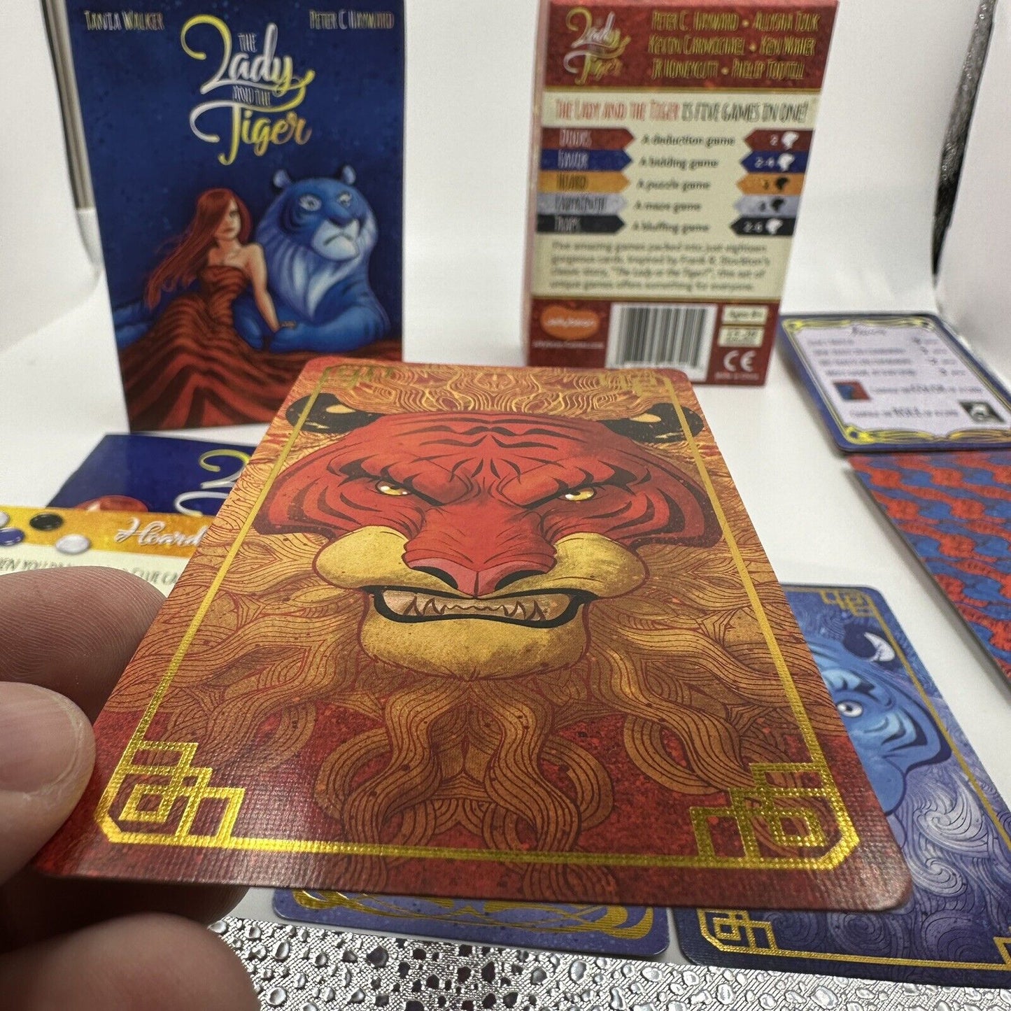 The Lady and the Tiger 5 Card Games in One Box 2nd Printing Deduction Jellybean