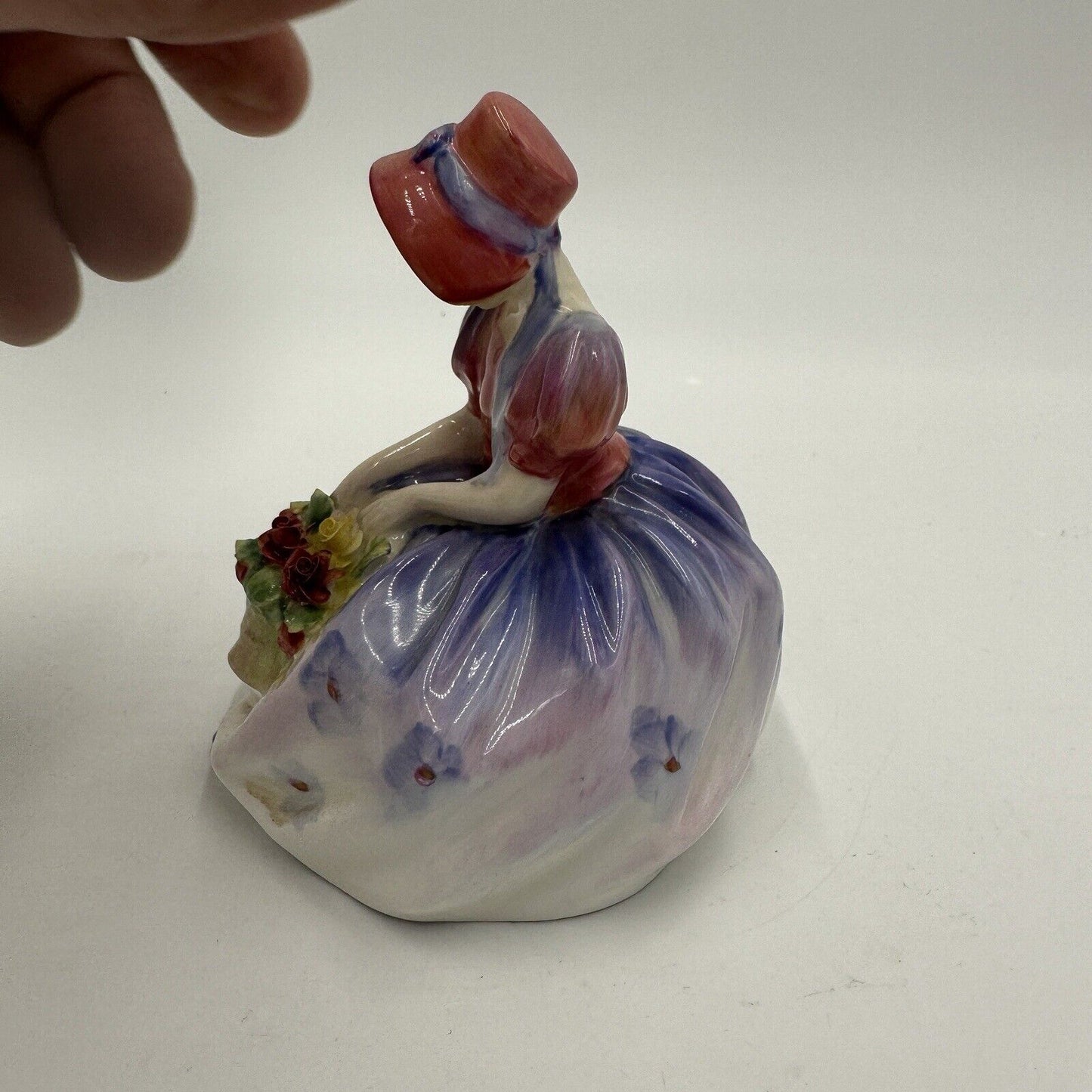 Royal Doulton Monica HN-1467 Porcelain Figurine Handpainted Antique Flowers