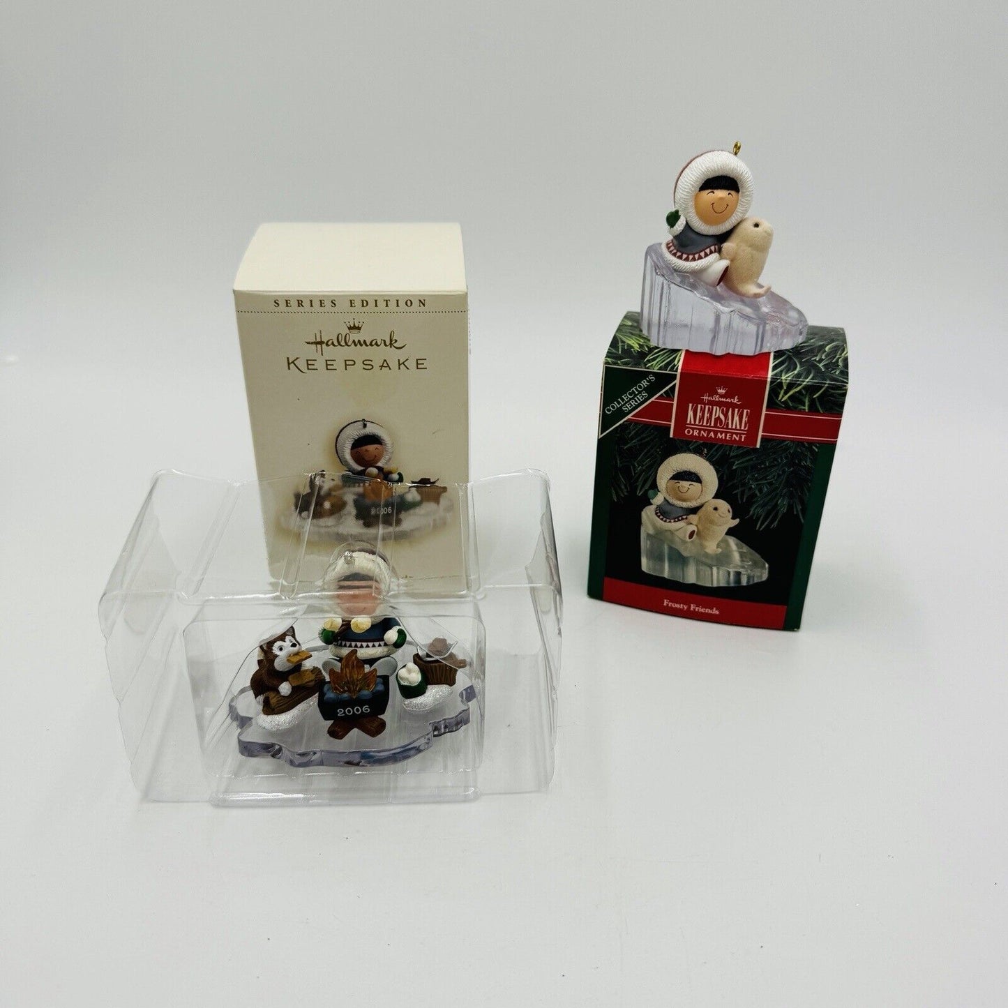 Hallmark Frosty & Friends 2006 & 1990 Christmas Ornaments