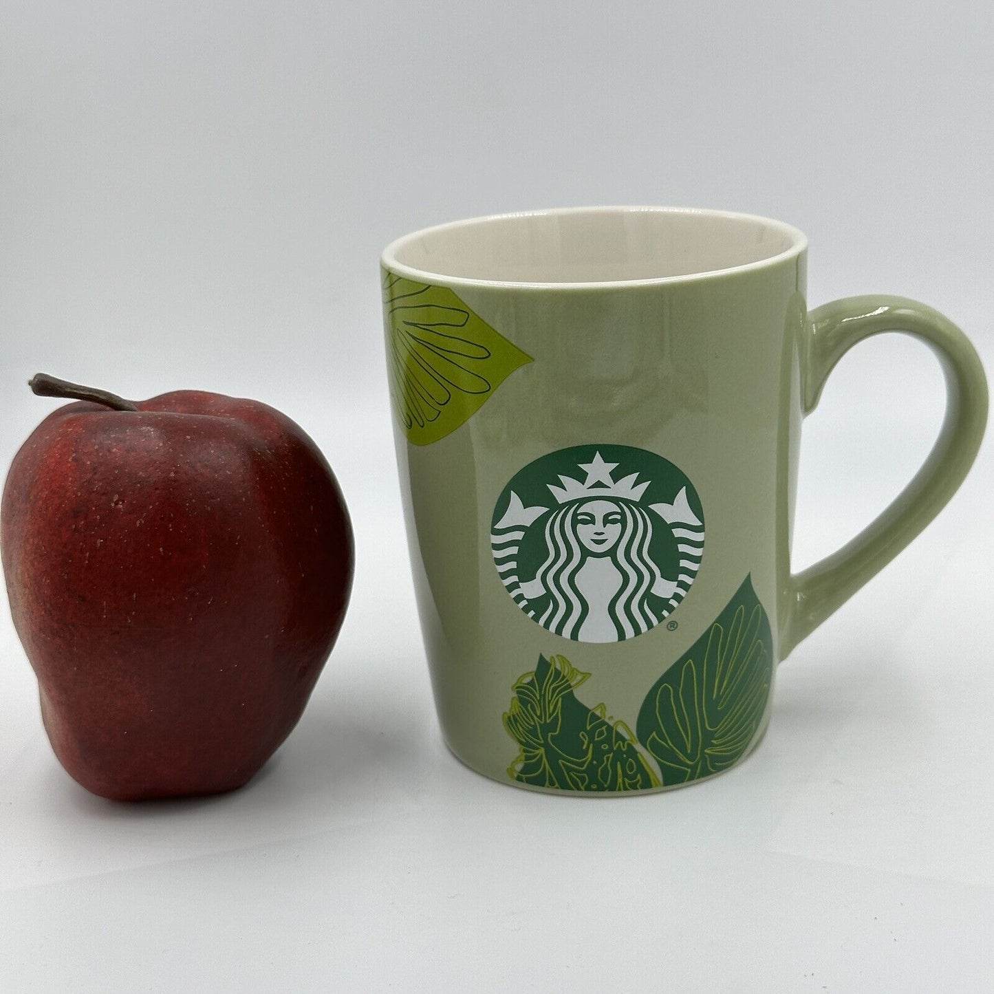 Starbucks Coffee Mug Cup 2021 Green Leaf Mermaid 10 Fl Oz 4"