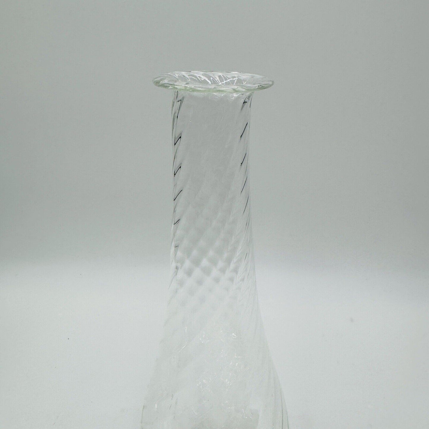 Villeroy & Boch Crystal Glass Swirl Flower Vase Tall 13”