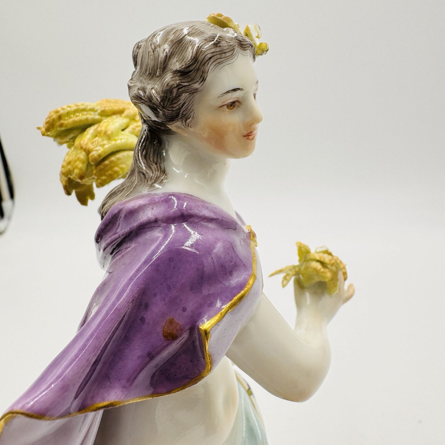 Meissen 17th C Antique Germany Porcelain Allegory of the Summer Figurine 9”H