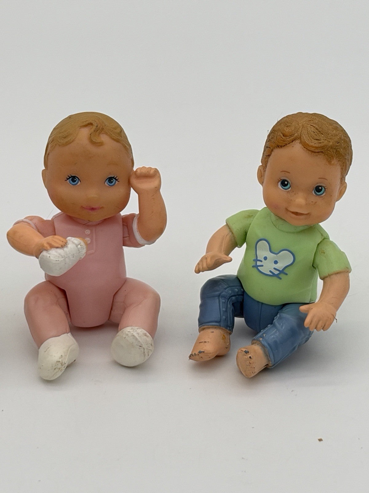 Fisher-Price Loving Family Dollhouse Twin Time Boy & Girl Babies - Vintage 1998