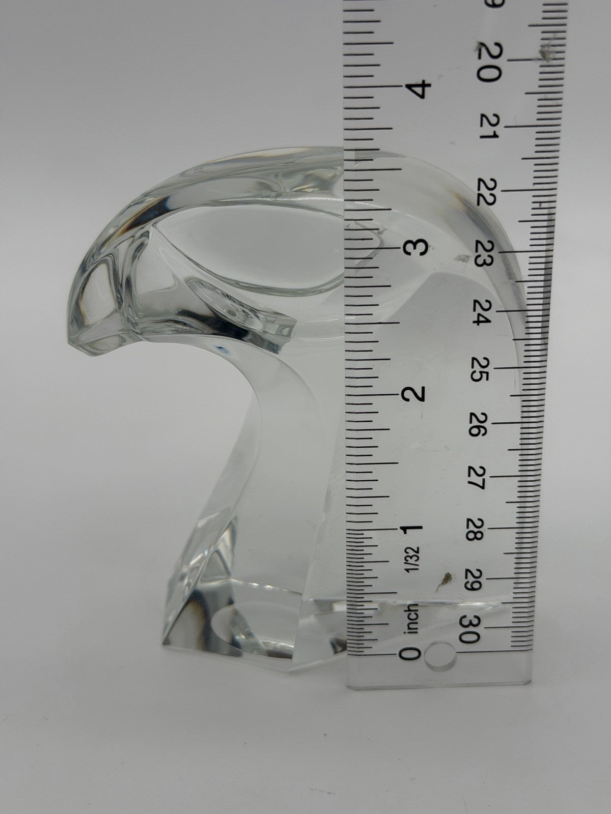 Saint Louis St Louis France Art Crystal Eagle Head Paperweight 3.5" Figurine