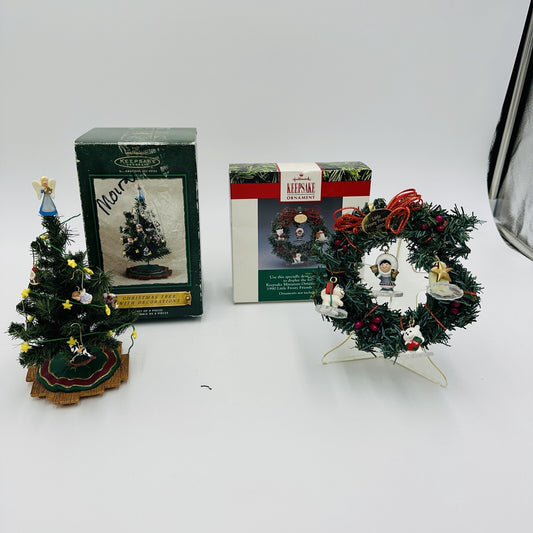 Hallmark Christmas Tree Wreath Frosty And Friends Keepsake Miniature Set