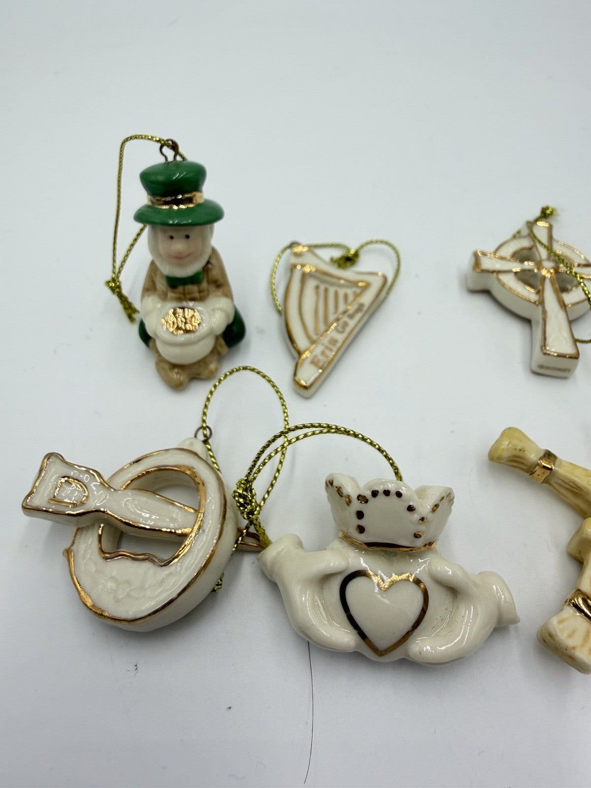 Lenox Luck of the Irish Miniature Tree Ornaments 8 Ornaments Porcelain