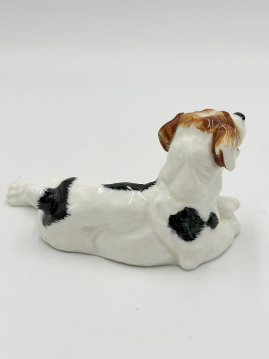 Royal Doulton Jack Russell Dog Figurine Lying Painted Model (HN1101) Figurine
