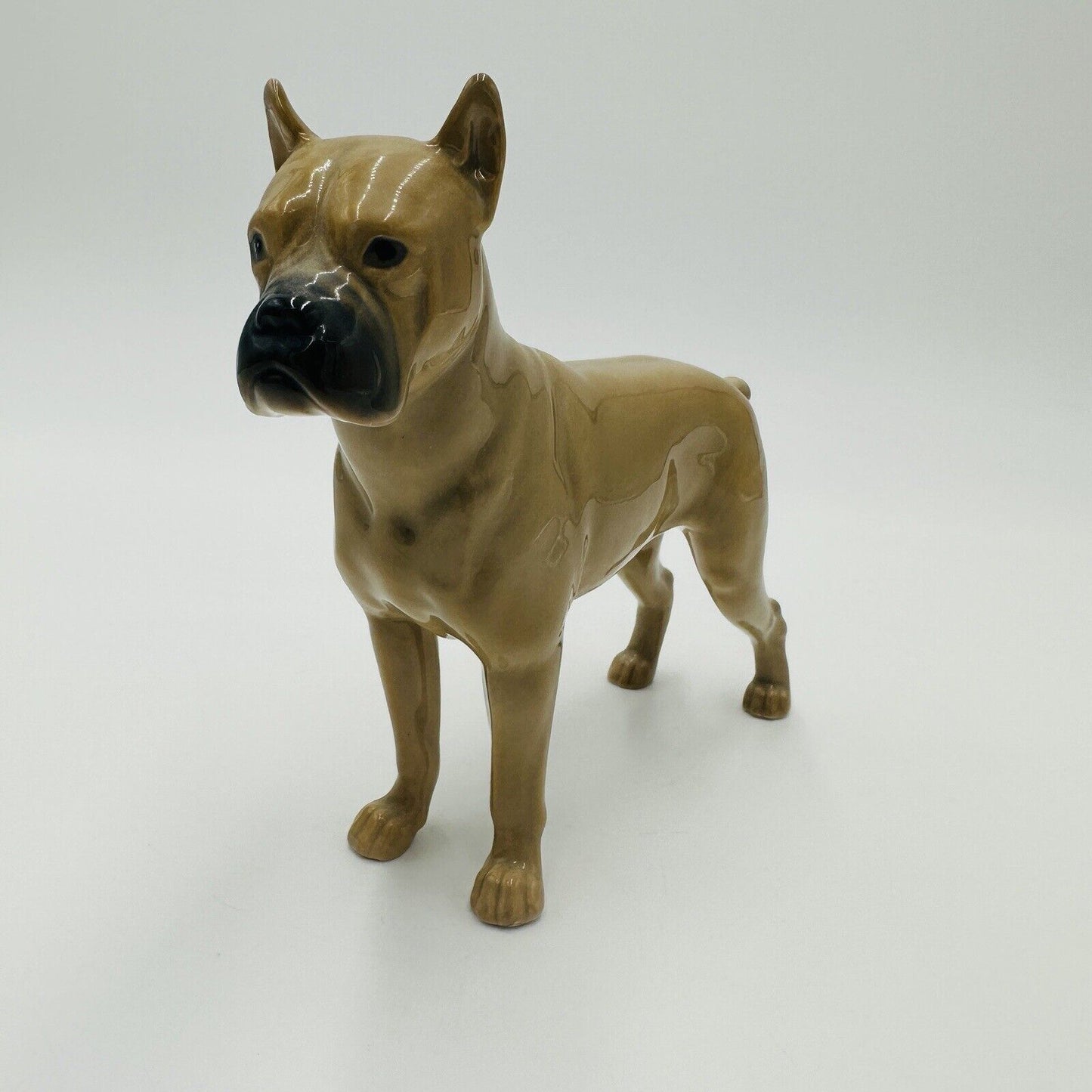 Bing & Grondahl Dog Boxer Standing Figurine Porcelain No 2212 Denmark Vintage