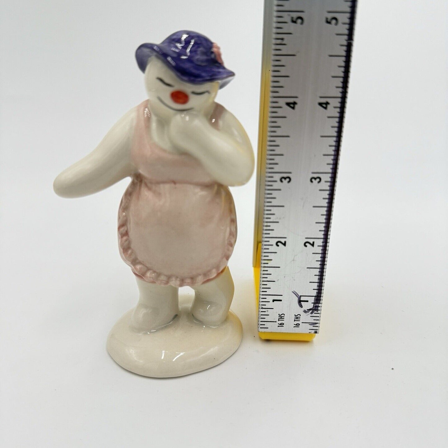 Royal Doulton Lady Snowman Porcelain England Figurine Vintage Painted Rare