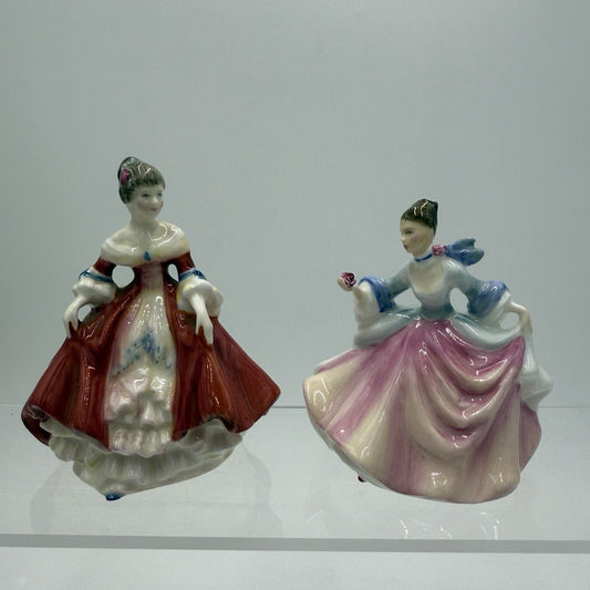 Royal Doulton Southern Belle & Rebecca Porcelain England Figurines Miniatures