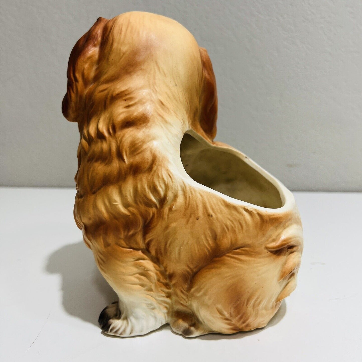 Relpo Pottery Planter Dog Spaniel Pup Ceramic Home Decor Beautiful Eyes