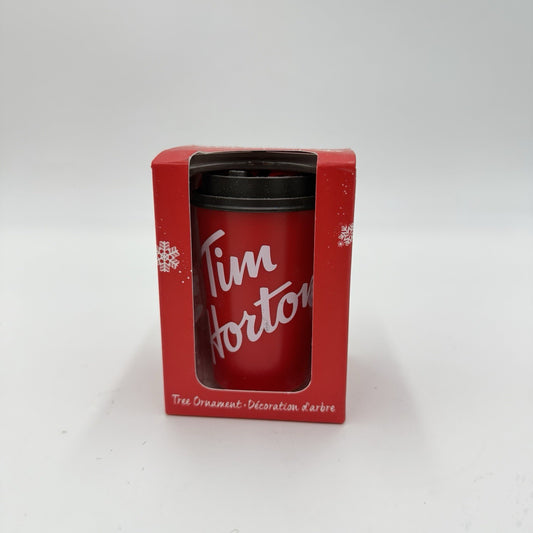 TIM HORTONS Christmas Tree Ornament Red To Go Takeout Coffee Cup 2019 New