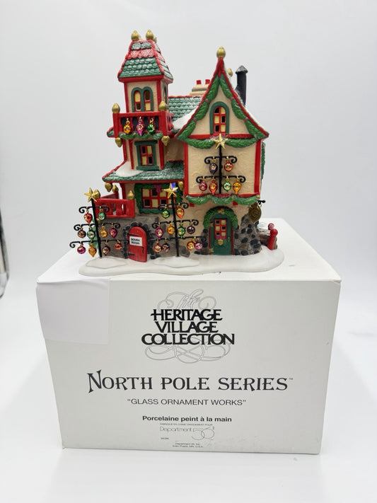 Department 56 Glass Ornament Works North Pole Series Heritage Village Collection