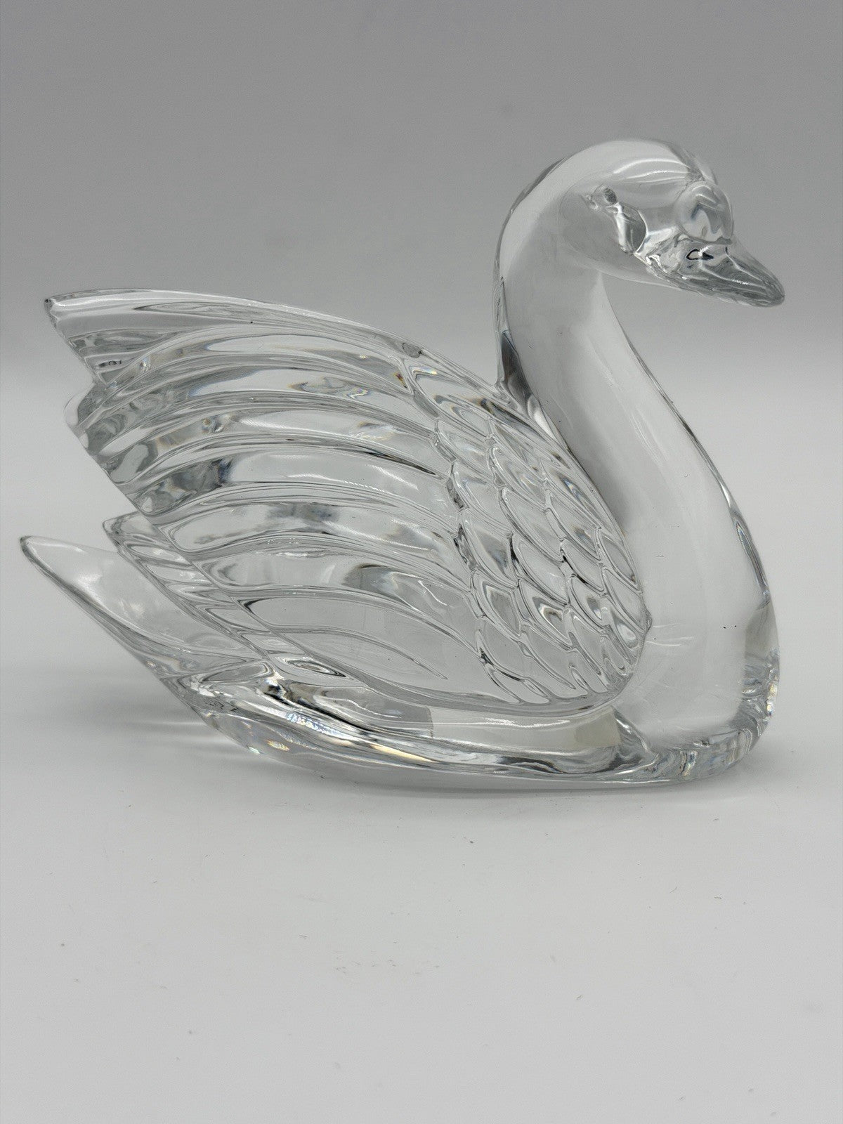 Vintage Waterford Crystal Swan Ireland Paperweight Figurine  5 1/2" Sticker