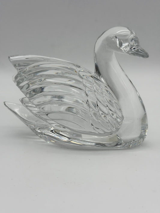Vintage Waterford Crystal Swan Ireland Paperweight Figurine  5 1/2" Sticker