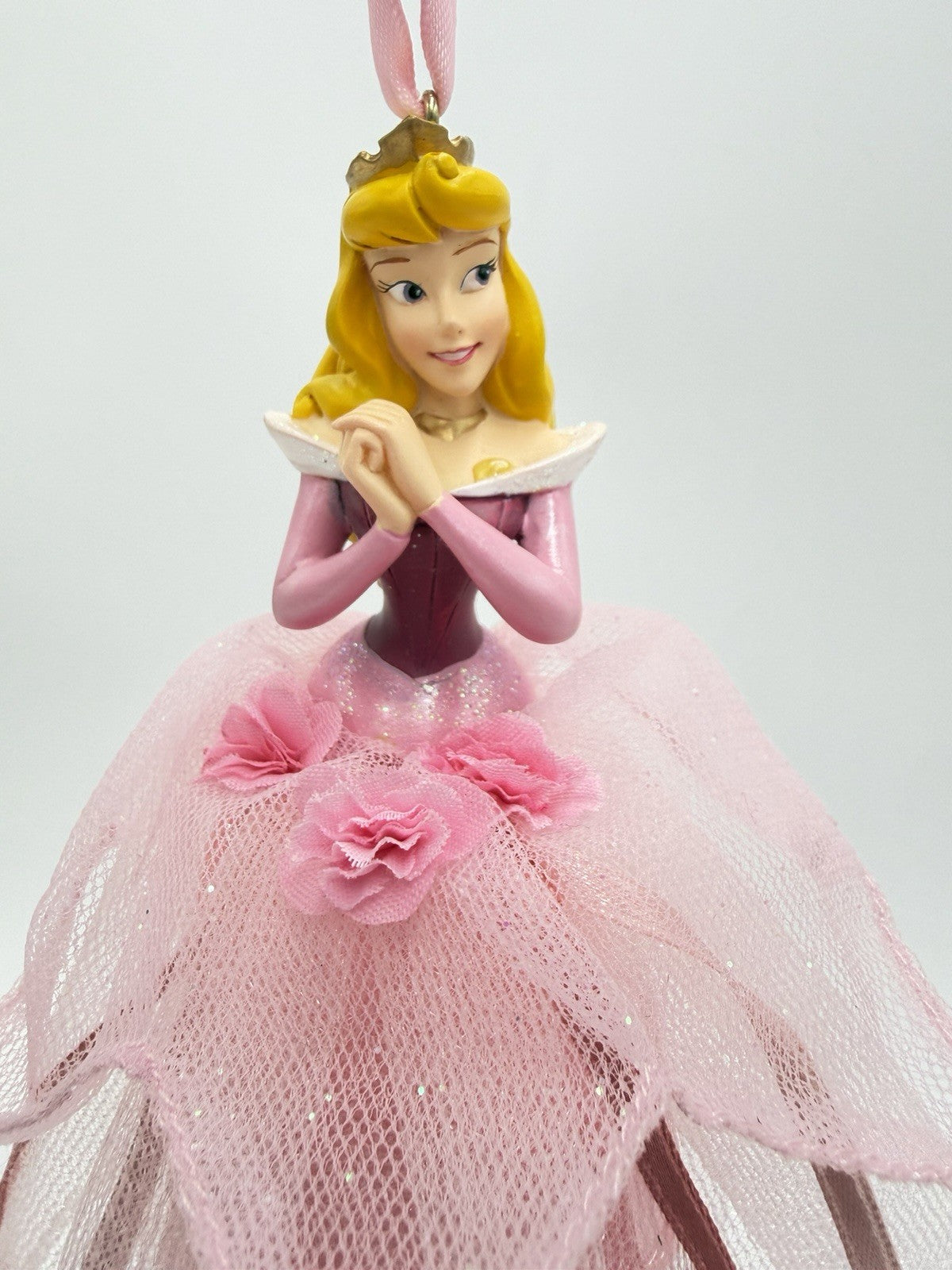 Disney Parks 2014 Princess Aurora Sleeping Beauty Ornament Pink Tulle Dress 6”