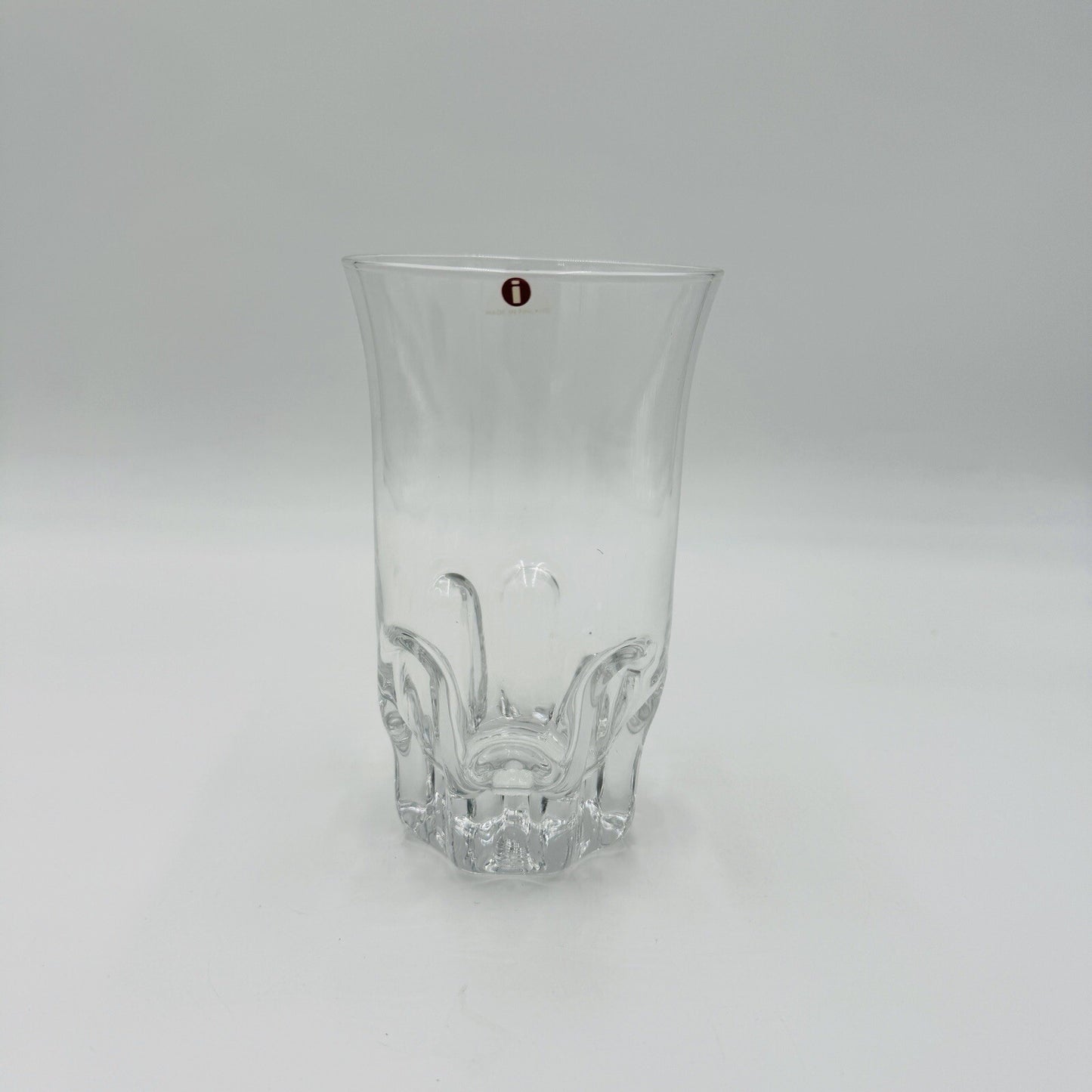 iittala Finland Crystal Glass Vase Marja Design Tapio Wirkkala 6.5” 1976 Vintage