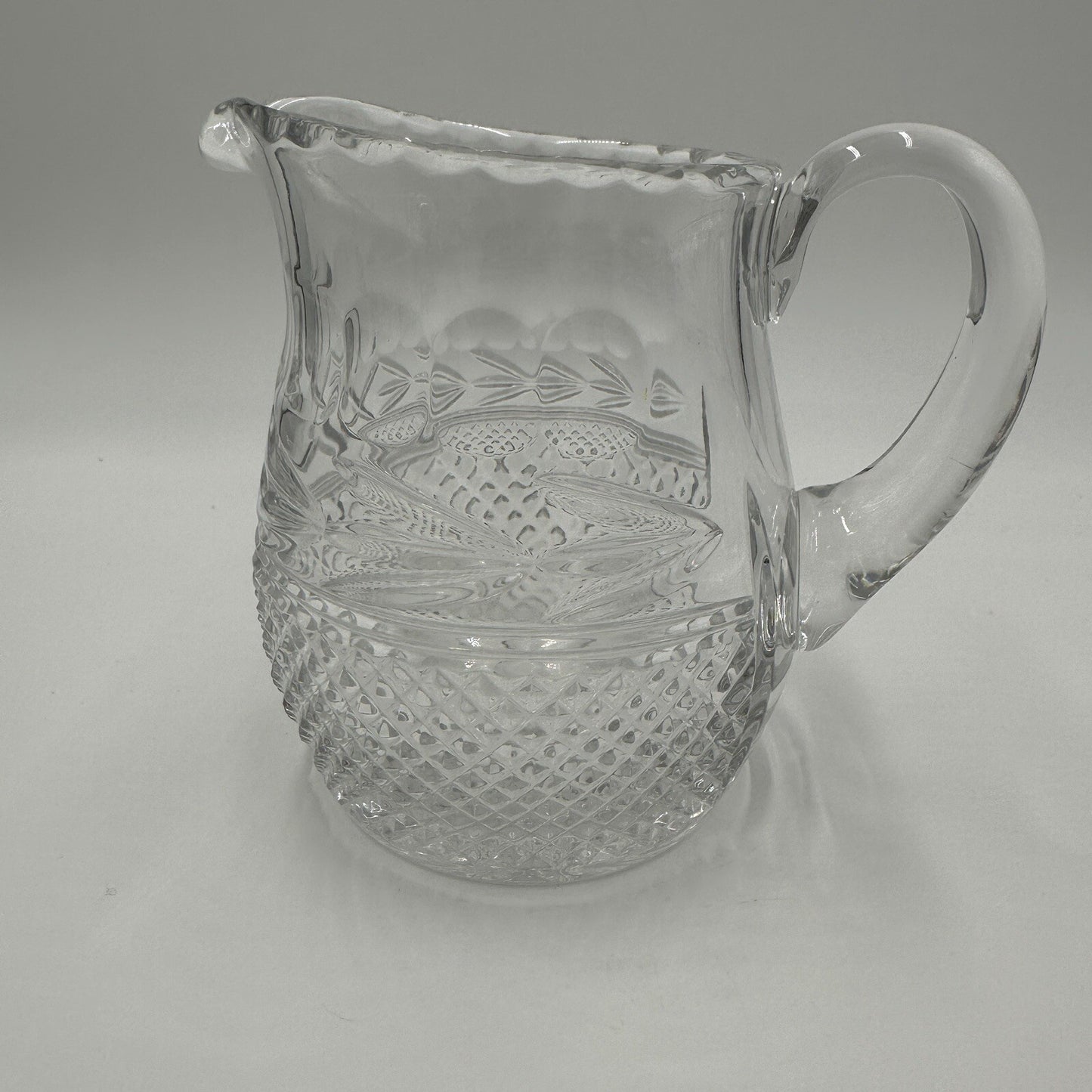 Galway Ireland Crystal Pitcher Leah Pattern Lead Clear Serveware Decor
