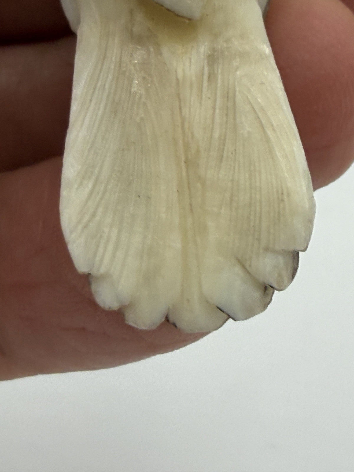 Antique Hand Carved Pigeon Mini Figurine Folk Art Polychrome 2” Dove Bird Resin