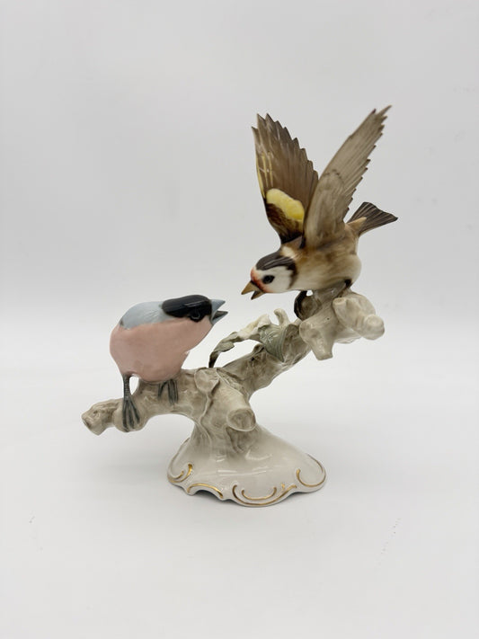 HUTSCHENREUTHER Germany Porcelain GOLDFINCH & BULLFINCH Figurine K Tutter Large