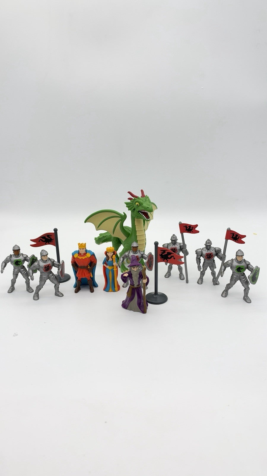 Lakeshore Learning Royal Kingdom 12 PCs Wizard Dragon King Queen Soldier Figurin