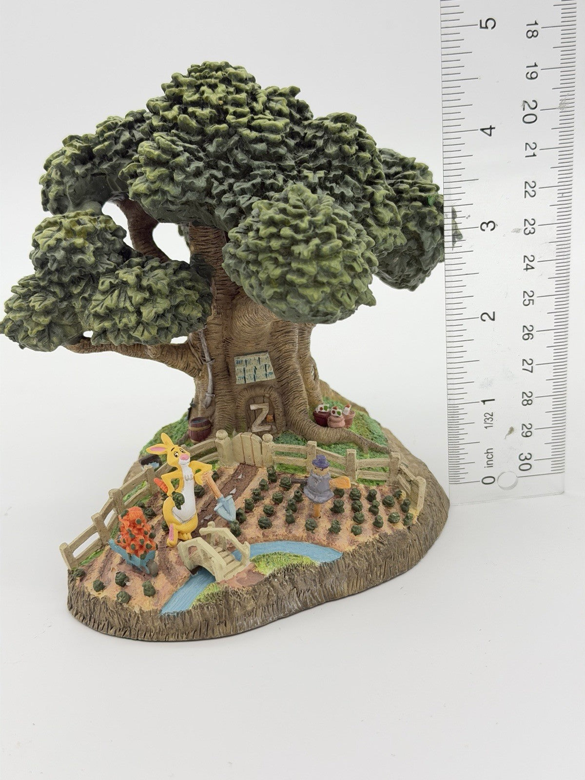 Rare Danbury Mint Winnie The Pooh Rabbits House Mini tree Figurine 5” Painted