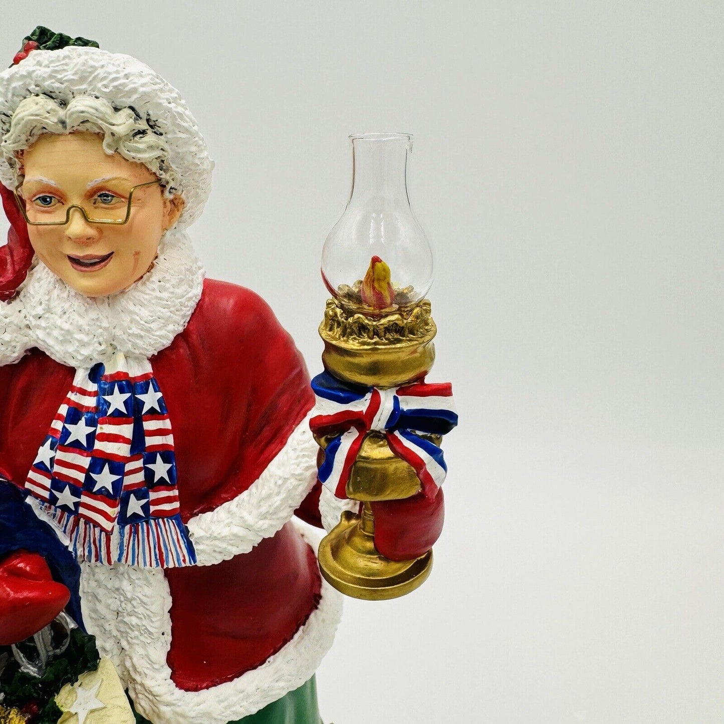 The Danbury Mint Mrs Claus Christmas Star Spangled Patriotic American Figurine