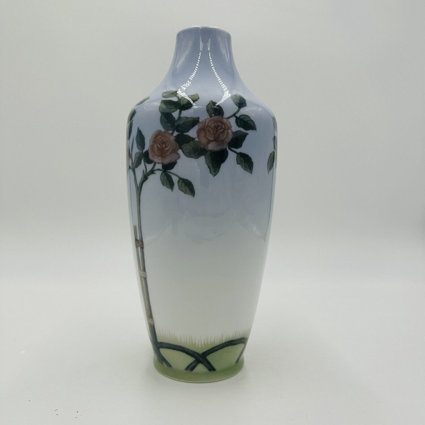 Royal Copenhagen Vase Roses Bush Porcelain Denmark Art Nouveau Vintage 203/231