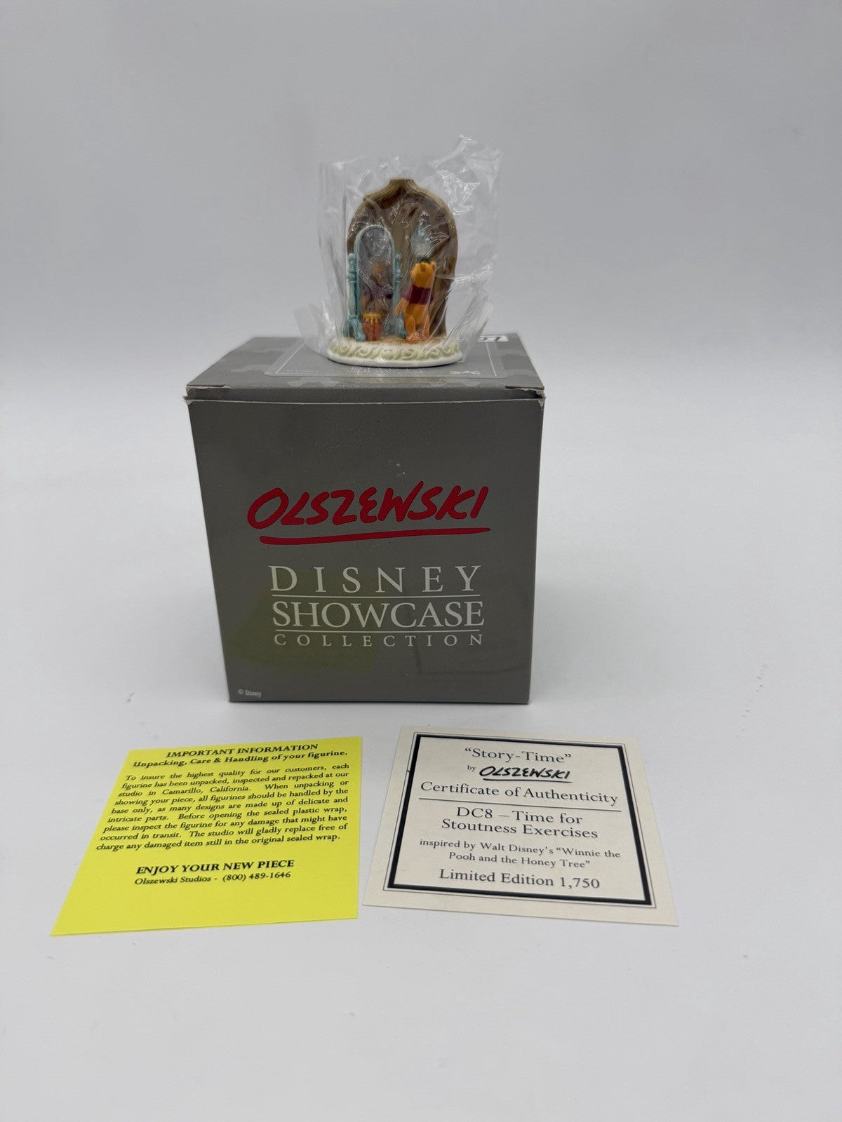 Disney Winnie Pooh Time For Stoutness Excercises Olszewski Signed Sealed Figurin