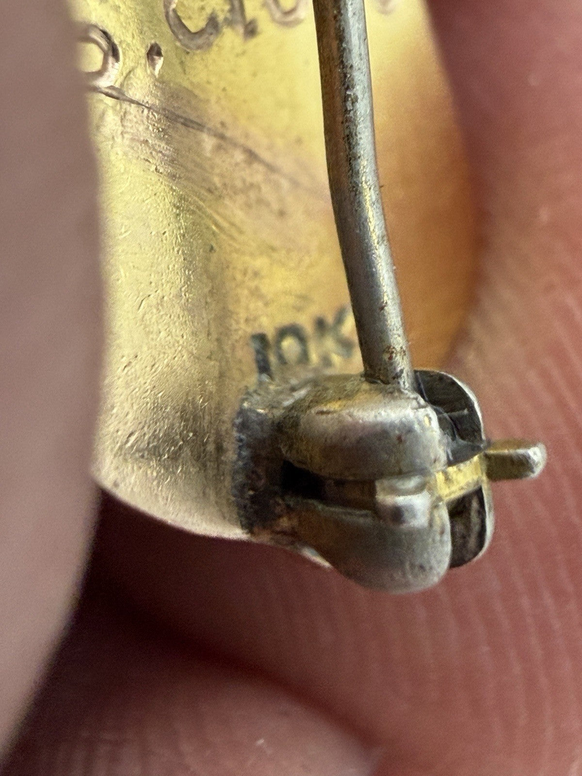 10k Gold Marked Blue Key Honor Society membership lapel pin 0.5”