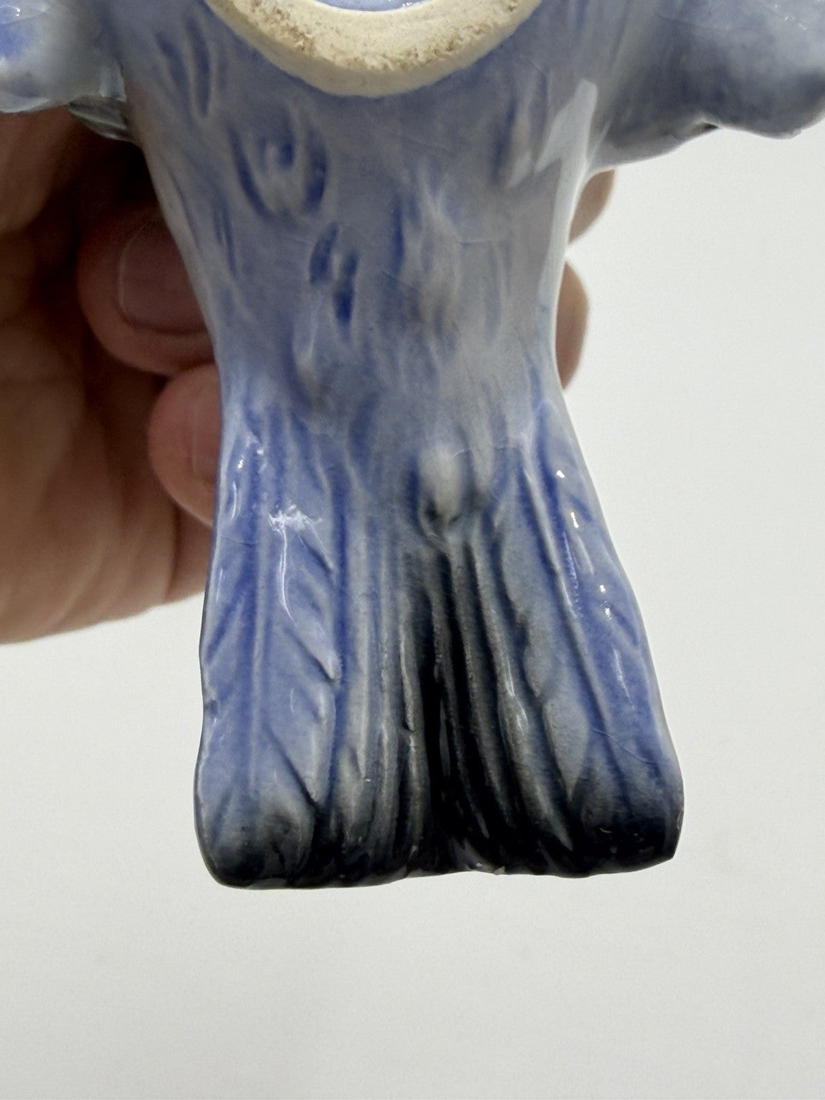 Goebel Germany Blue & Brown Sparrow Bird Figurine Porcelain Vintage Set 2 PCs